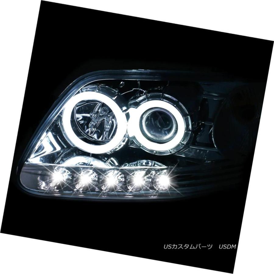 ヘッドライト [デュアルCCFL Halo] 1997-2003 Ford F-150 / 97-02遠征用LEDプロジェクターヘッドライト [Duaの画像