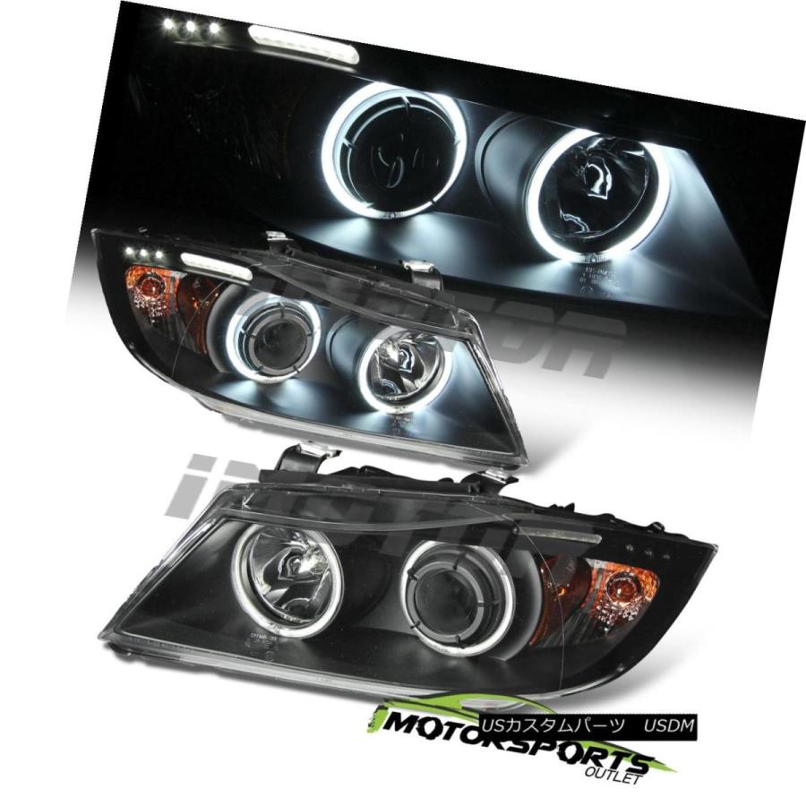 ヘッドライト [デュアルCCFL Halo] 2006 2007 2008 BMW E90 3シリーズセダンプロジェクターヘッドライトペア [Dual