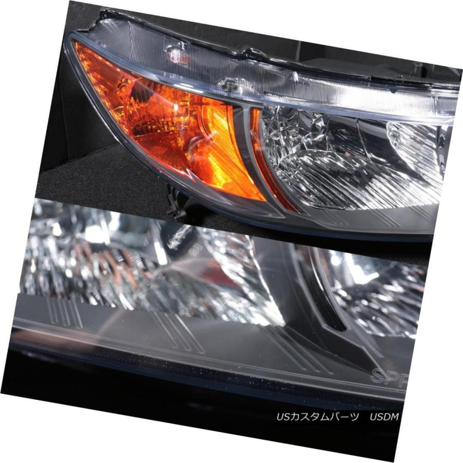 ヘッドライト 2006  -  2011年ホンダシビッククーペ2drブラックファクトリースタイルヘッドライトペア For 2006-2011 Hondの画像