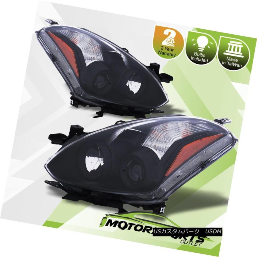 ヘッドライト Fit 2010 2011 2012 2013日産アルティマ工場スタイルのブラックプロジェクターヘッドライト Fit 2010 2011