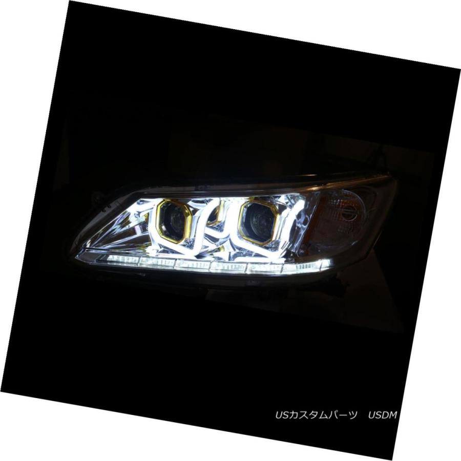 ヘッドライト [U Style Neon Tube] 2013 2014 2015 Honda Accordセダンクロームプロジェクターヘッドライトの画像