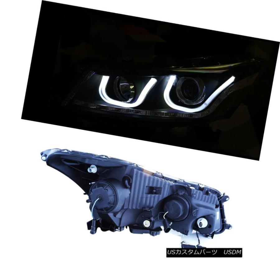 ヘッドライト [U字型スタイル] 2008-2012ホンダアコードセダン4DrブラックLEDプロジェクターヘッドライト [U Shape Style]の画像