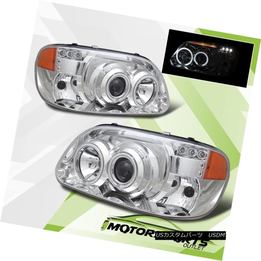 前照灯 [デュアルCCFL Halo] 1995-2001 Ford Explorer LED映写機Chrome前照灯西洋ナシ [Du 自動車-その他ライト