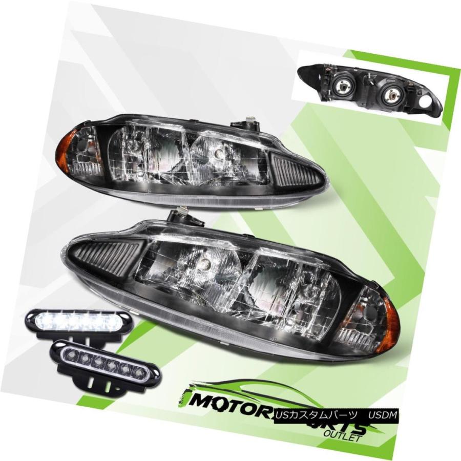 前照灯 1998-2004 Dodge Intrepid ES / SE / SXTファクトリースタイルブラックヘッドライト+ 6LE \u003cwbr 自動車-車、バイク、自転車