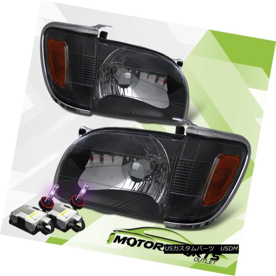 ヘッドライト 2001 2002 2003 2004トヨタタコマブラックヘッドライト/コーナーランプ+ 12000K HID 2001 2002 20