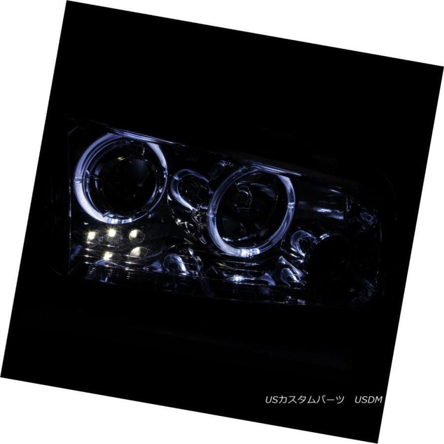 ヘッドライト [LED Halo] 2006 2007 2008 2009 2010ダッジチャージャークロームLEDプロジェクターヘッドライト [LEの画像
