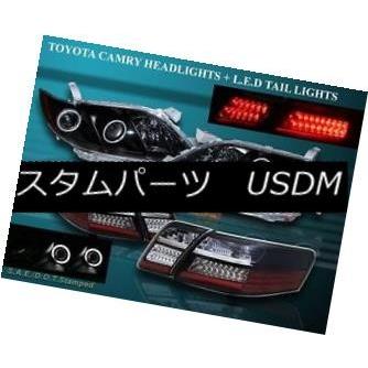 ヘッドライト 07 08 09トヨタキャンプデュアルCCFLハロープロジェクターヘッドライトBLK + LEDテールライト 07 08 09 TOYO