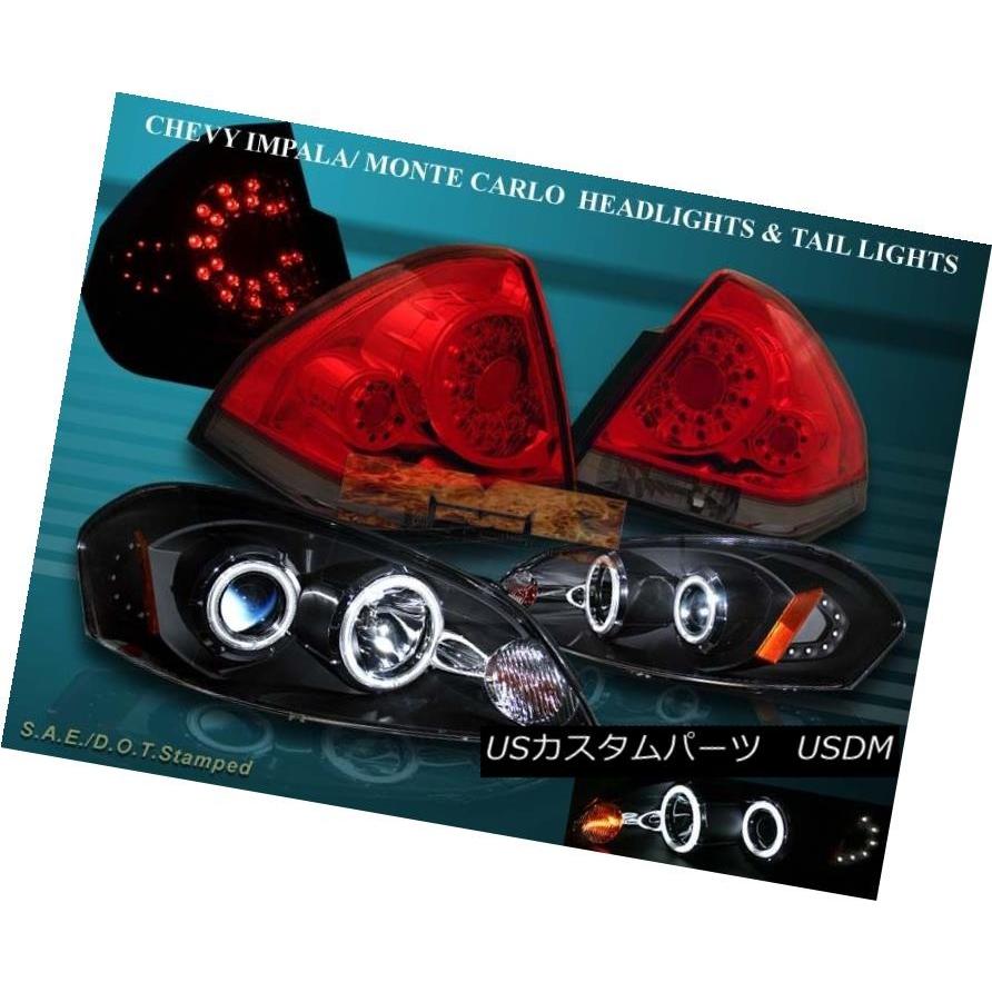 ヘッドライト 06-13 CHEVY IMPALAツインCCFLハローLEDプロジェクターヘッドライト+テールライトLED 06-13 CHEVY I
