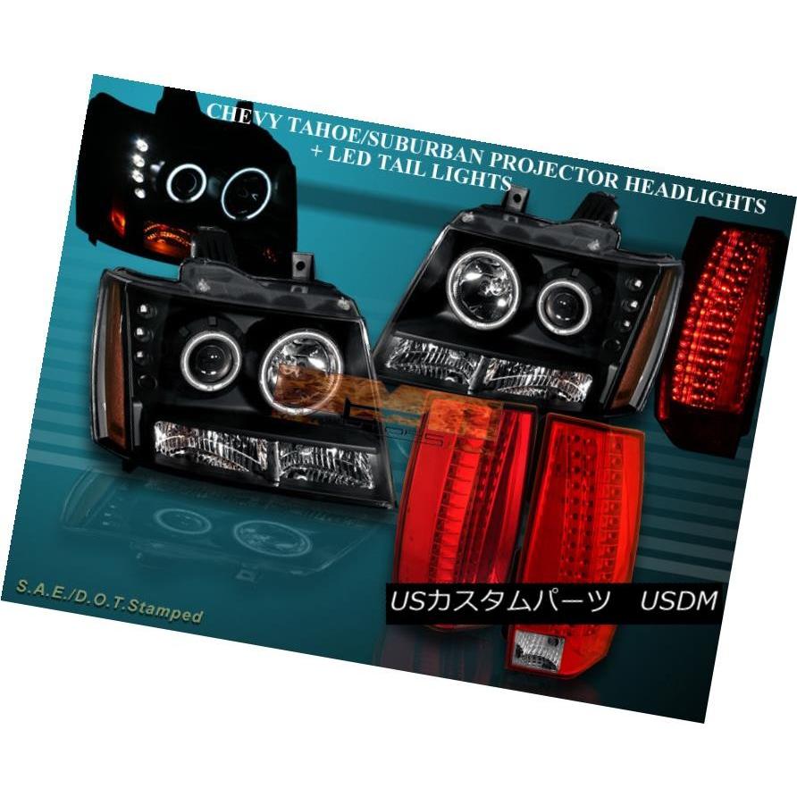 ヘッドライト 07-12 CHEVY TAHOE / SUBURBAN HEADLIGHTS LEDプロジェクターCCFL + LED RED G5テ