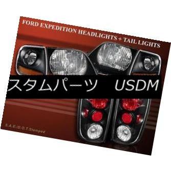 ヘッドライト 1997-02 FORD EXPEDITIONヘッドライトブラック+コーナー+テールライトブラックブランド 1997-02 FORD E