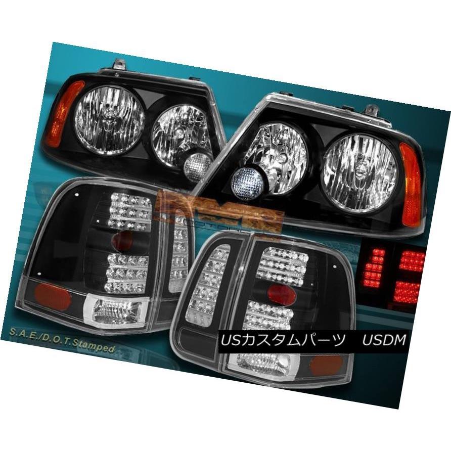 ヘッドライト 03-06 LINCOLN NAVIGATOR HEADLIGHTS JDM BLACK + LED