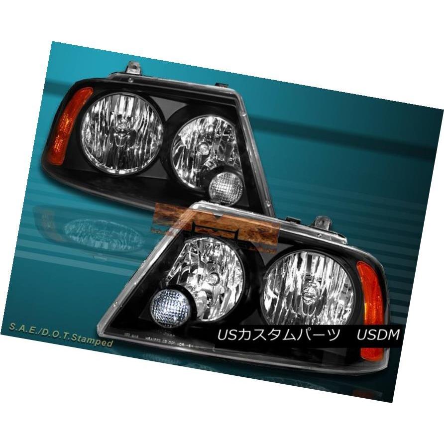 ヘッドライト 03-06 LINCOLN NAVIGATOR HEADLIGHTS JDM BLACK + LED