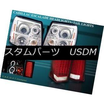 ヘッドライト 2002キャデラックESCALADE 2ハローCCFL LEDプロジェクターヘッドライト+ LEDテールライト 2002 CADILLA