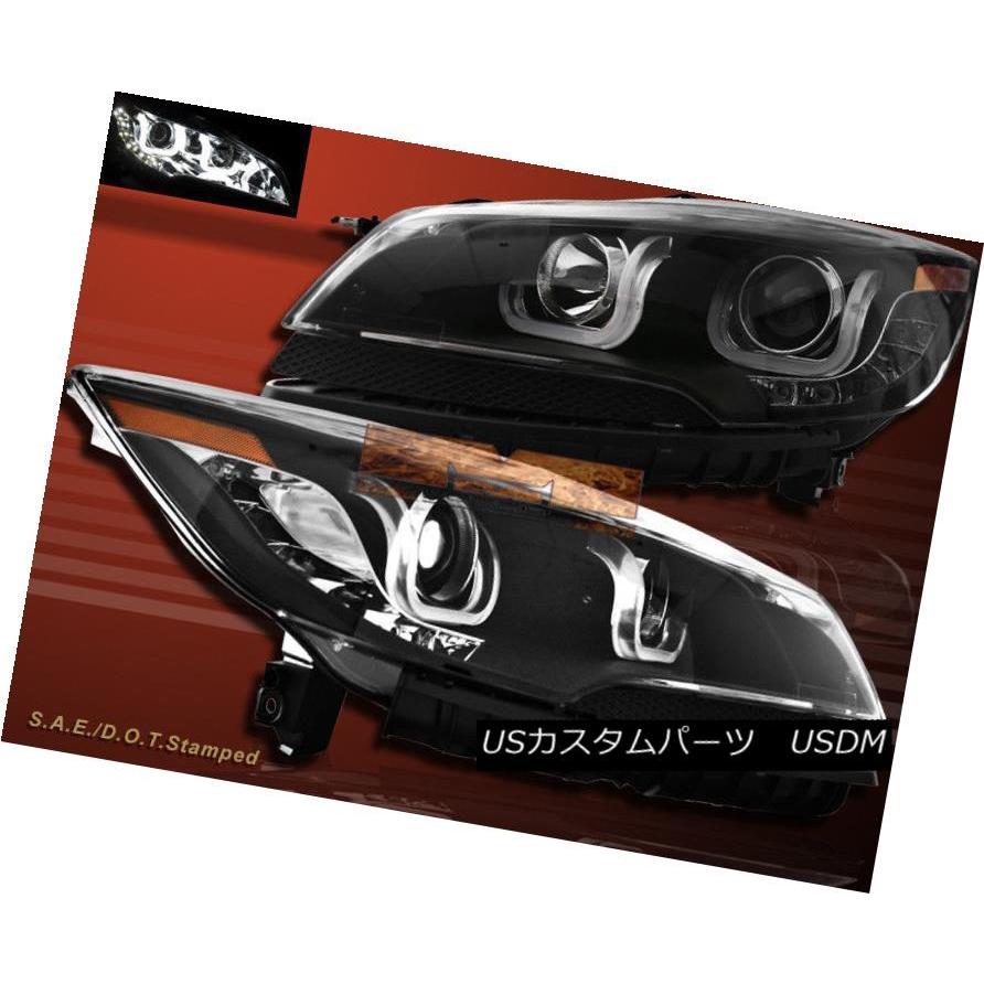 ヘッドライト 13~15フォードエスケープLED Uバーi8スタイルブラック 
