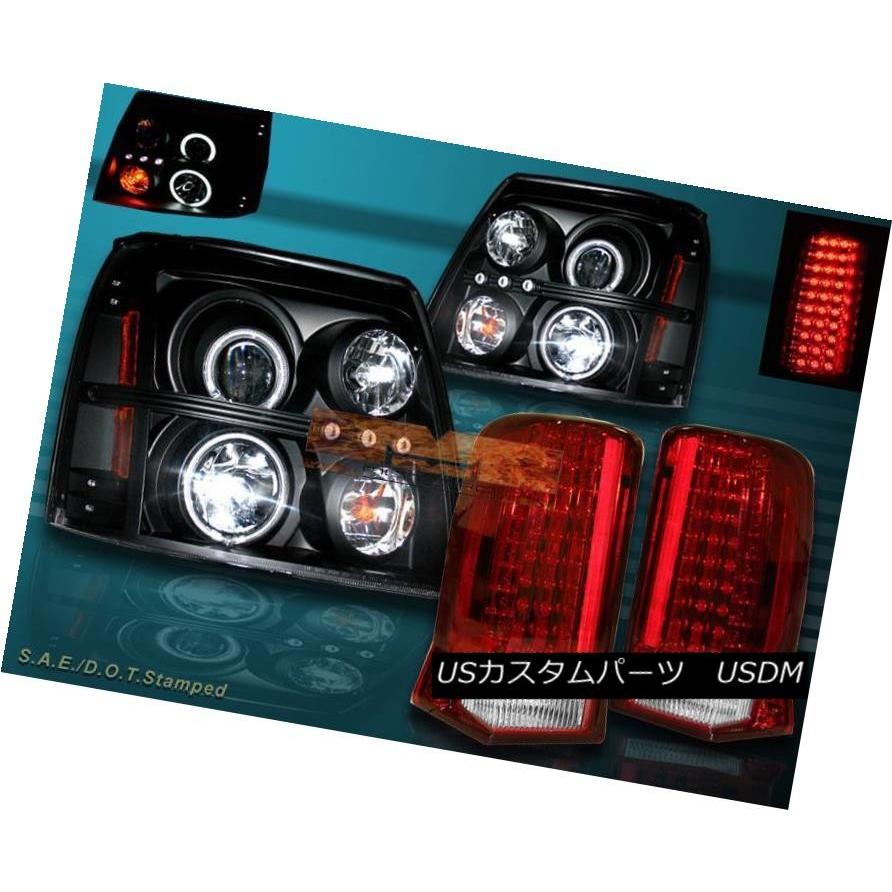 ヘッドライト 2002キャデラックエスカレード2ハローCCFLプロジェクターブラックヘッドライトLEDテールライト 2002 CADILLAC ESC