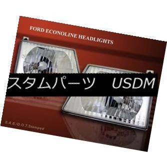 ヘッドライト 1992-2004フォードECONOLINE VAN CLEAR LENS CHROME HEADLIGHTS 1992-2004 FO