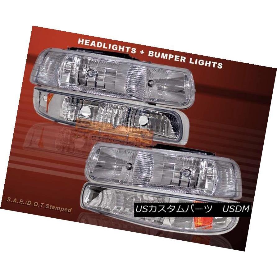 ヘッドライト 99-02 SILVERADO CHEVY 00-06 TAHOE / SUBURBAN CLEAR HEADLIGHTS + BUM