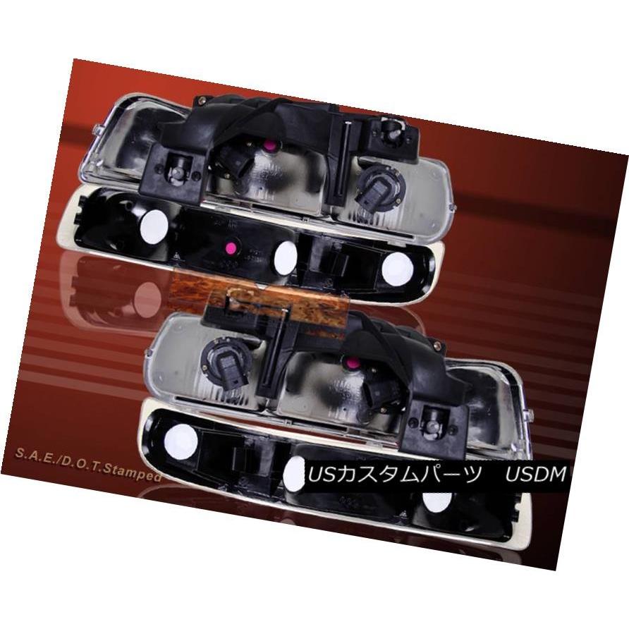 ヘッドライト 99-02 SILVERADO CHEVY 00-06 TAHOE / SUBURBAN CLEAR HEADLIGHTS + BUMの画像
