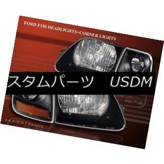 ヘッドライト 97 98 99 00 01 02 03 FORD F150 97-02 EXPEDITIONブラックヘッドライト+コーナーライト 97