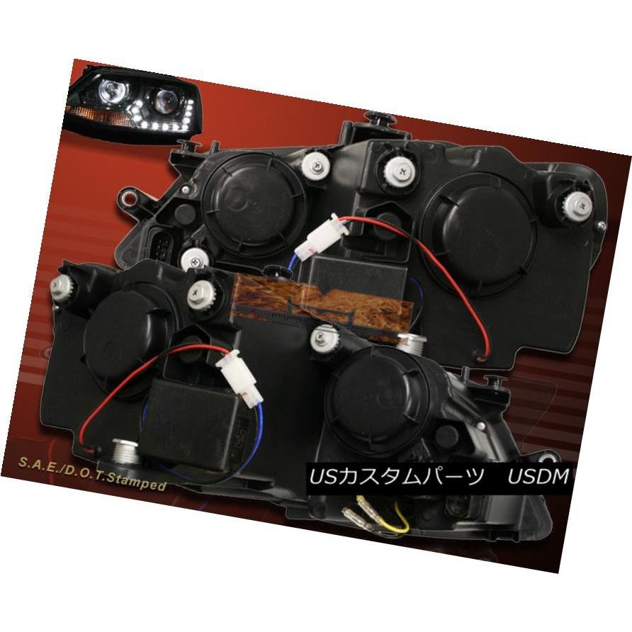 ヘッドライト 11-13フォルクスワーゲンジェッタMK6 4DR黒プロジェクターLEDストリップヘッドライトペア新しい 11-13 Volkswageの画像