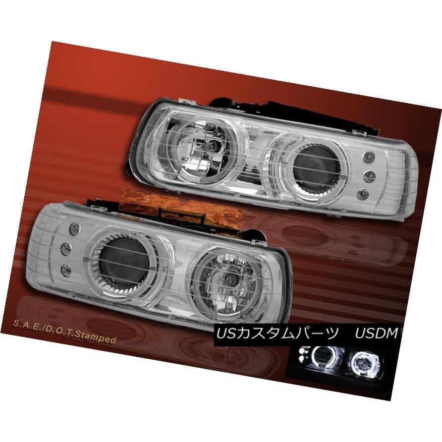 ヘッドライト 1999年 -  2002年シボレーシルバードクロームプロジェクターヘッドライトツインハローLED 1999 - 2002 CHEVRO