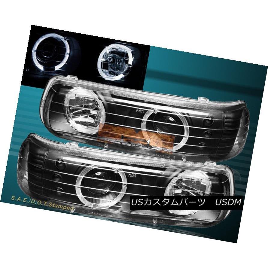 ヘッドライト 1999年 -  2002年シボレーシルバードブラックプロジェクターヘッドライトツインハローLED 1999 - 2002 CHEVRO