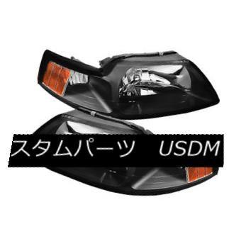 ヘッドライト フォード99-04マスタングブラックハウジング交換ヘッドライトGT Mach SVT Cobra Ford 99-04 Mustang