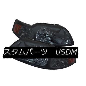 ヘッドライト フォード99-04ムスタングスモークレンズ交換ヘッドライトGT Mach SVT Cobra Ford 99-04 Mustang Sm