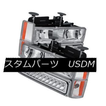 ヘッドライト シェビー/ GMC 88-93 C / K 1500 2500 3500クリアLEDバンパー+コーナーヘッドライトセット Chevy/G