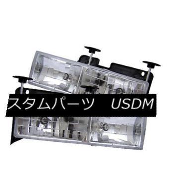 ヘッドライト シボレー/ GMC 88-98 C10フルサイズピックアップトラックガラスヘッドライトランプセットペア Chevy/GMC 88-98