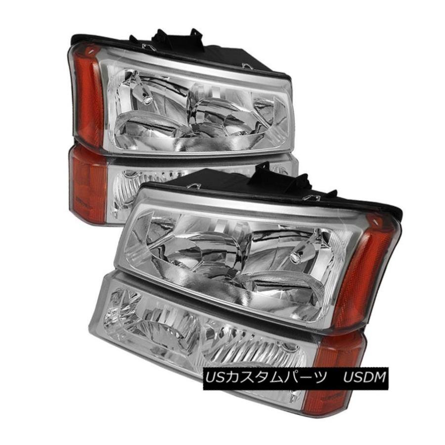 ヘッドライト Chevy 03-06 Silverado / Avalanche Chromeハウジング交換用バンパーヘッドライト Chevy 03-