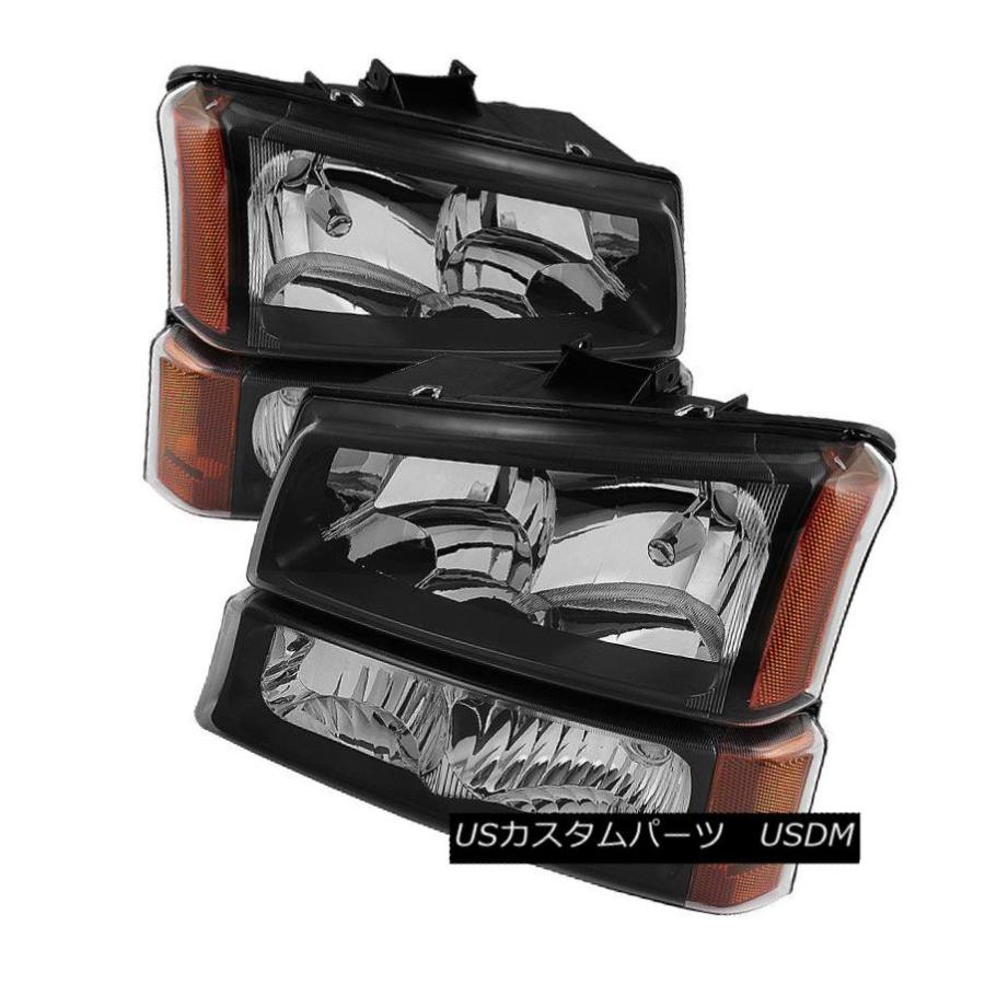 ヘッドライト Chevy 03-06 Silverado / Avalanche Blackハウジング交換用バンパーヘッドライト Chevy 03-0