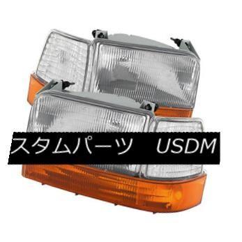 ヘッドライト 92-96 Bronco / F150 / F250 / F350クリアヘッドライト+コーナー+アンバーバンパーセット 92-96 Br