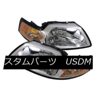 ヘッドライト フォード99-04ムスタングクロムハウジング交換ヘッドライトGTマッハSVTコブラ Ford 99-04 Mustang Chrome