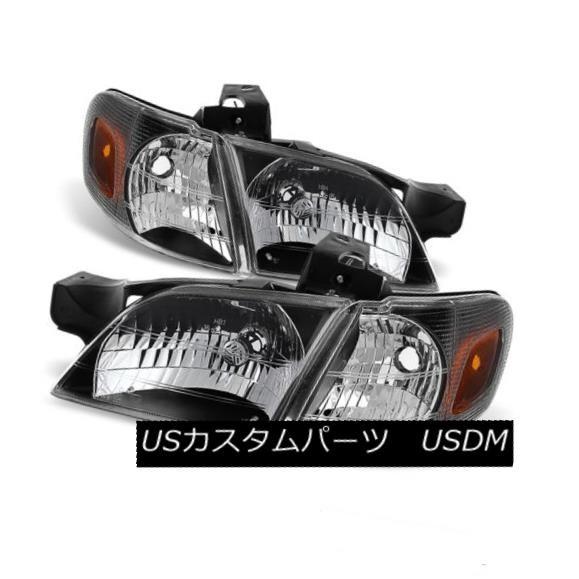ヘッドライト シェビー97-05ベンチャーシルエットブラックハウジング交換ヘッドライトペアセット Chevy 97-05 Venture Silhou