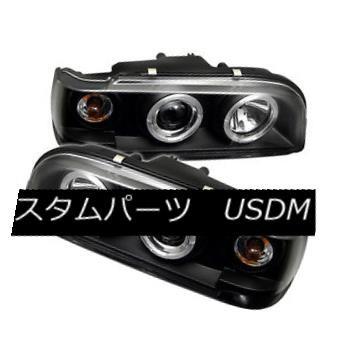ヘッドライト ボルボ93-97 850ブラックデュアルハローLEDプロジェクターヘッドランプ（オレンジランプ付） Volvo 93-97 850 Bl