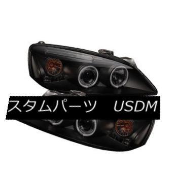 ヘッドライト ポンティアック05-10 G6ブラックスモークCCFLデュアルハローLEDプロジェクターヘッドライトGT GTP GXP Pontiac