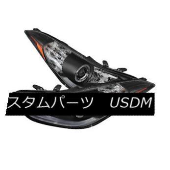 前照灯 フィットヒュンダイ11-13エラントラブラックDRL LEDバーハロープロジェクターヘッドライトランプ Fit Hyundai 11-1 自動車-車、バイク、自転車