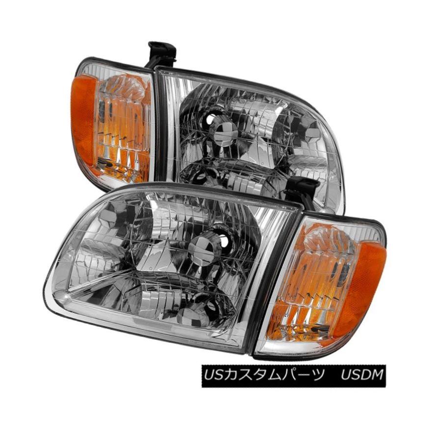 ヘッドライト Toyota 00-04 Tundraレギュラー/アクセスキャブクロムハウジング交換用ヘッドライト Toyota 00-04 Tundr