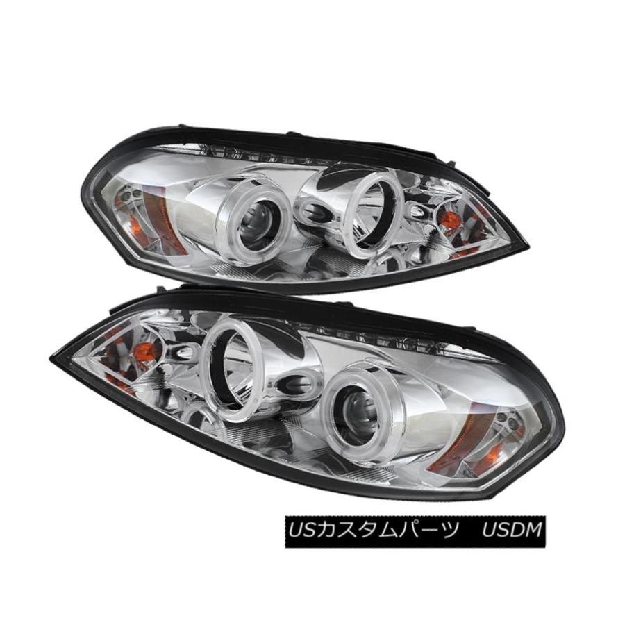 ヘッドライト Chevy 06-13インパラクロームCCFL Halo LEDプロジェクターヘッドライトLT LS LTZ SS Chevy 06-1