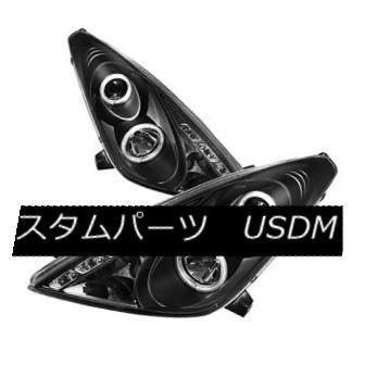 前照灯 トヨタ00-05セリカブラックCCFLデュアルヘイローLEDプロジェクターヘッドライトランプGT GTS Toyota 00-05 Ce 自動車-車、バイク、自転車-その他ライト