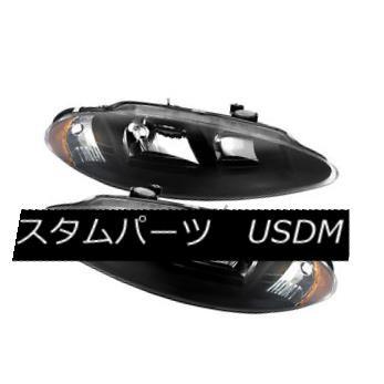 ヘッドライト ドッジ98-04イントレピッドブラックハウジング交換ヘッドライトペアES SXT R / T SE Dodge 98-04 Intrep