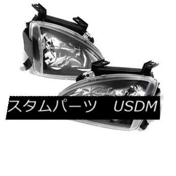 ヘッドライト Honda 93-97 Del Solブラックヘッドライトランプダイレクト交換セットS Si Vtec Honda 93-97 Del