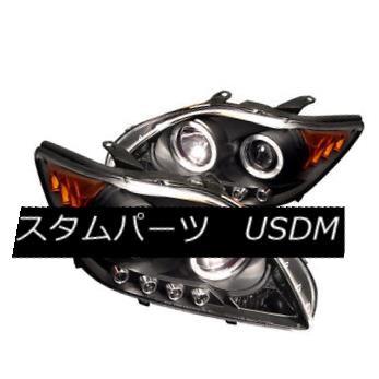 ヘッドライト Scion 05-07 tCブラックデュアルHalo LEDプロジェクターヘッドランプ（オレンジ色の信号ランプ付） Scion 05-0