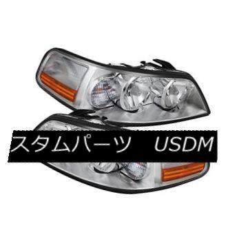 ヘッドライト リンカーン05-11タウンカークロームハウジング交換ヘッドライトペアセット Lincoln 05-11 Town Car Chrome