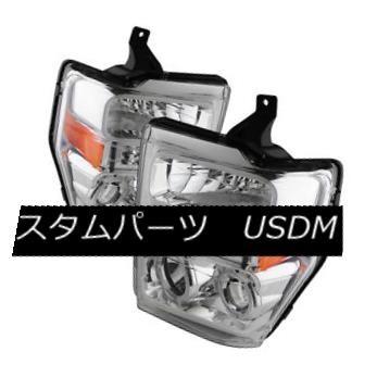 前照灯 Ford 08-10 F250 F350 F450 F550 SuperDuty読みやすいLEDハロープロジェクターヘッドライト Ford ライト、レンズ-その他ライト