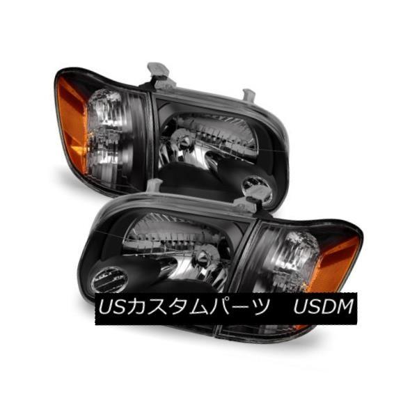ヘッドライト トヨタ05-06トンドラダブルキャブ05-07セコイアブラックハウジング交換ヘッドライト Toyota 05-06 Tundra Dou