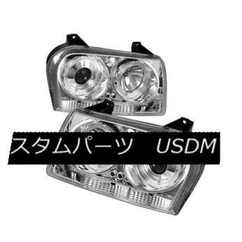 前照灯 クライスラー05-08 300クロムデュアルハローLEDプロジェクターヘッドライトランプ押さえる/トゥーラン  g 自動車-ライト、レンズ-車、バイク、自転車