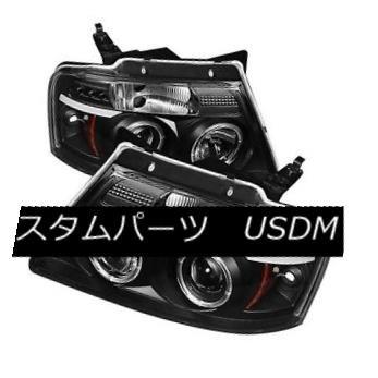 ヘッドライト Ford 04-08 F150ブラックデュアルHalo LEDプロジェクターヘッドライトランプスタイル Ford 04-08 F150