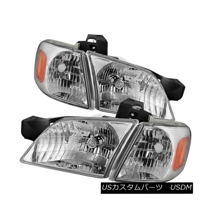ヘッドライト Chevy 97-05ベンチャーシルエットクロームハウジング交換ヘッドライトペアセット Chevy 97-05 Venture Silh